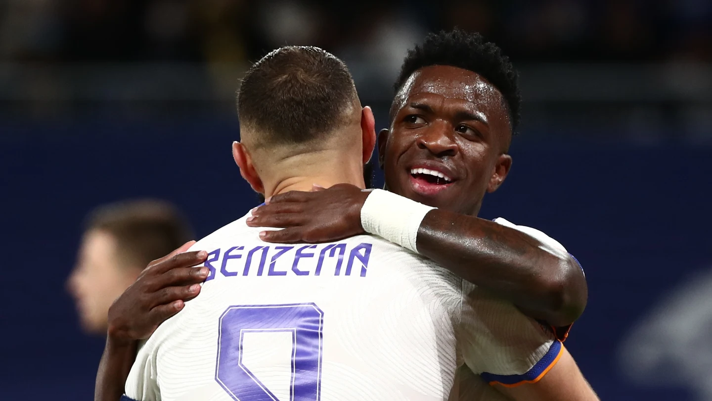 Karim Benzema y Vinicius Jr Karim Benzema y Vinicius Jr