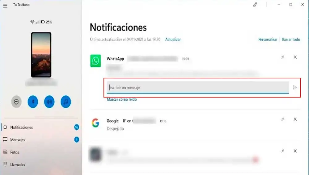 Respondiendo mensajes desde Tu telefono Respondiendo mensajes desde Tu telefono
