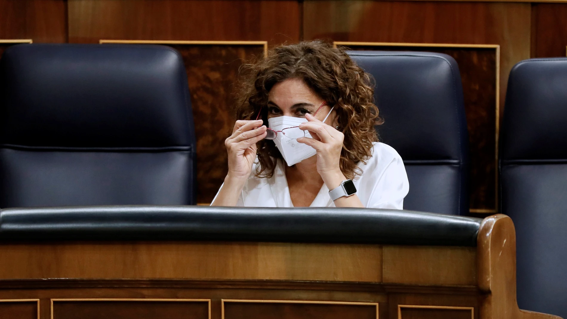La ministra de Hacienda y Función Pública, María Jesús Montero, en el Congreso de los Diputados