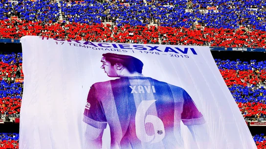 Pancarta del barcelonismo para Xavi Pancarta del barcelonismo para Xavi