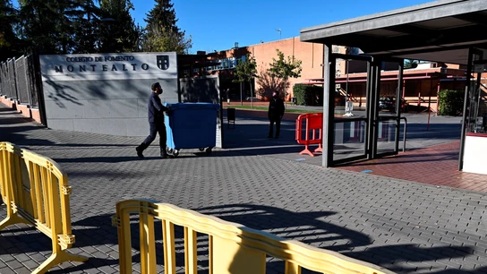 Vista de la entrada del colegio Fomento Montealto, donde se produjo el atropello mortal. Vista de la entrada del colegio Fomento Montealto, donde se produjo el atropello mortal.