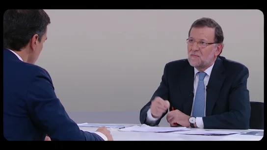 El lapsus de Rajoy durante su enfado con Pedro Sánchez en el cara a cara electoral de 2015: "Es una afirmación ruíz" El lapsus de Rajoy durante su enfado con Pedro Sánchez en el cara a cara electoral de 2015: "Es una afirmación ruíz"