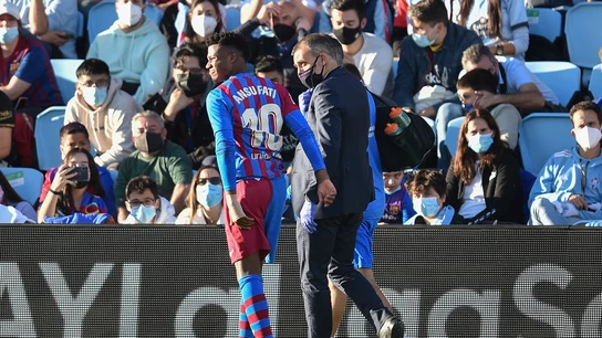 Ansu Fati se retira lesionado Ansu Fati se retira lesionado