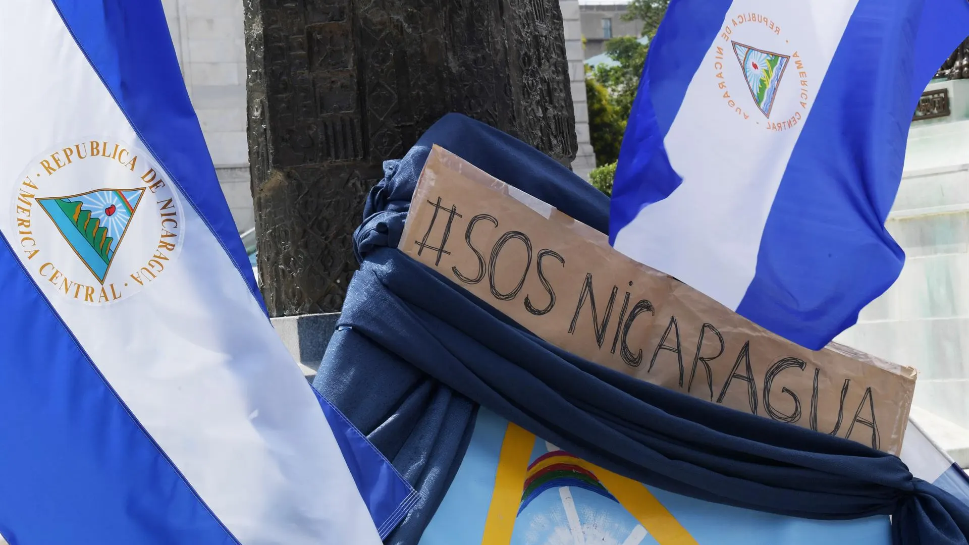 Vista de una protesta de nicaragüenses en Washington, en una fotografía de archivo.