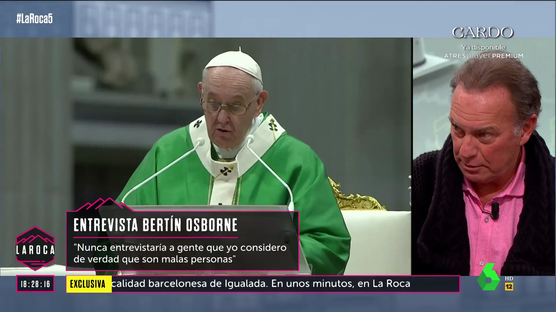 Bertín Osborne carga duramente contra el papa Francisco: "No puede hacer política"