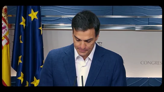 Las lágrimas de Pedro Sánchez al renunciar a su escaño tras dimitir como secretario general del PSOE Las lágrimas de Pedro Sánchez al renunciar a su escaño tras dimitir como secretario general del PSOE
