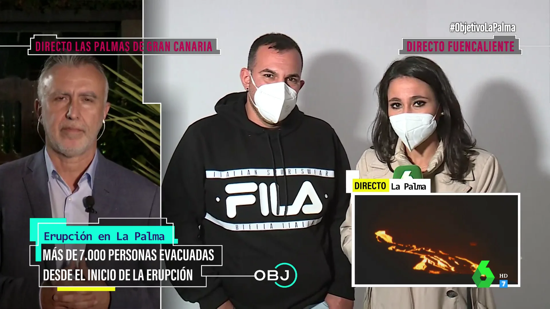 Un vecino de La Palma explica al presidente de las Canarias el estado de las casas que les han otorgado: "No podemos vivir aquí"