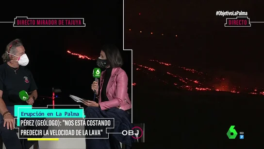 El geólogo Raúl Pérez, "sorprendido" por los cambios de las últimas horas en la erupción del volcán de La Palma: "Vuelve a tener fuerza" El geólogo Raúl Pérez, "sorprendido" por los cambios de las últimas horas en la erupción del volcán de La Palma: "Vuelve a tener fuerza"