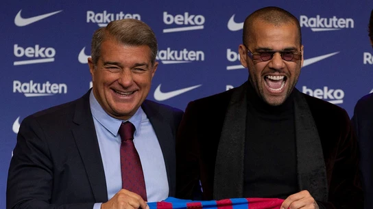 Joan Laporta y Dani Alves Joan Laporta y Dani Alves