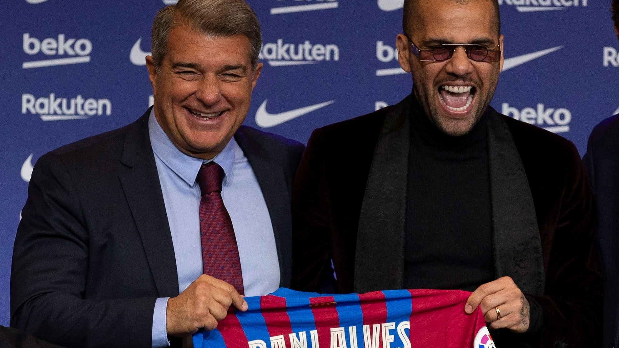 Joan Laporta y Dani Alves