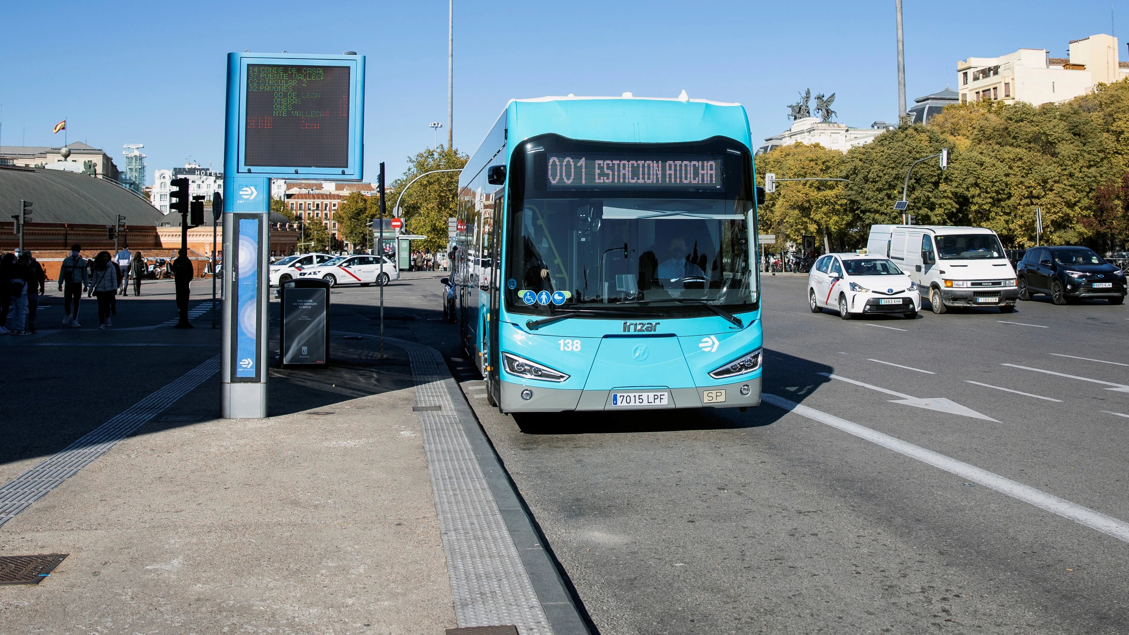 Vista de un autobús de la EMT.