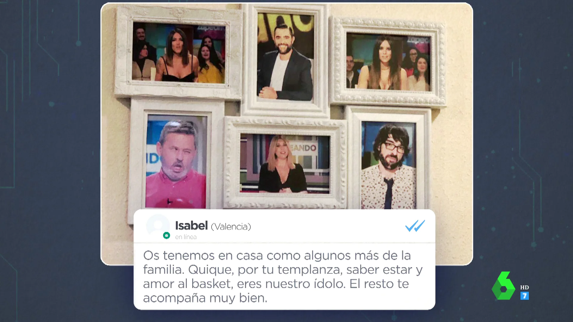 La reacción de los zapeadores al ver sus retratos en casa de una familia fan