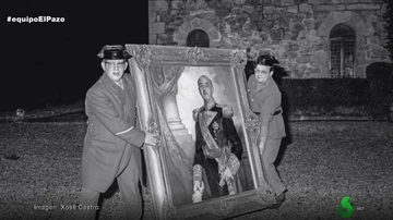 Cuadro con la imagen de Franco salvado del Pazo de Meirás