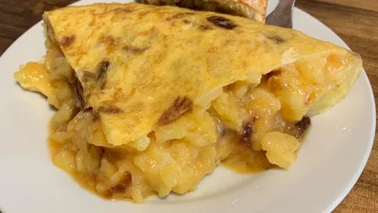 Pincho de tortilla de un restaurante Pincho de tortilla de un restaurante