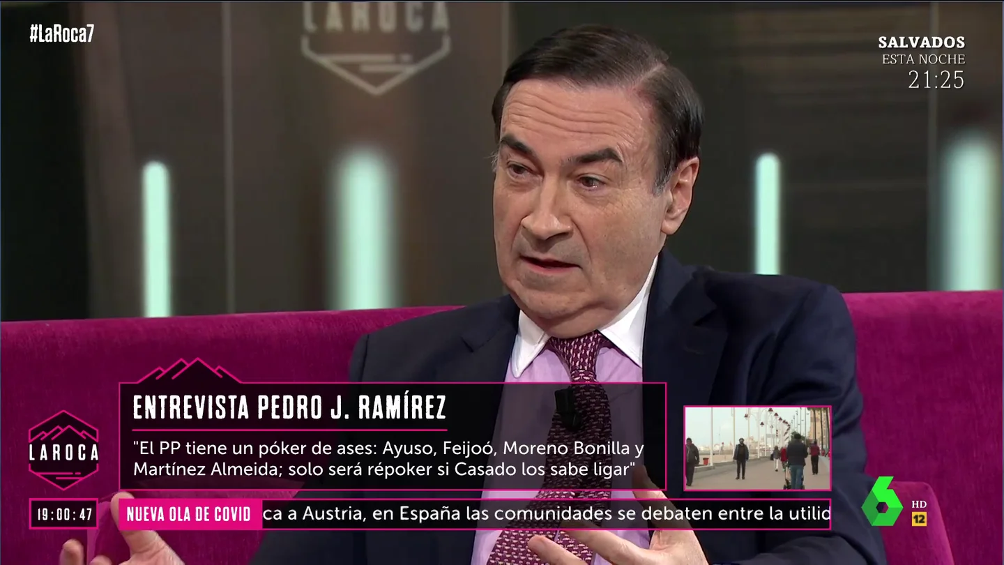 La consejo de Pedro J. Ramírez a Pablo Casado: "Necesita a Ayuso para llegar a La Moncloa" La consejo de Pedro J. Ramírez a Pablo Casado: "Necesita a Ayuso para llegar a La Moncloa"