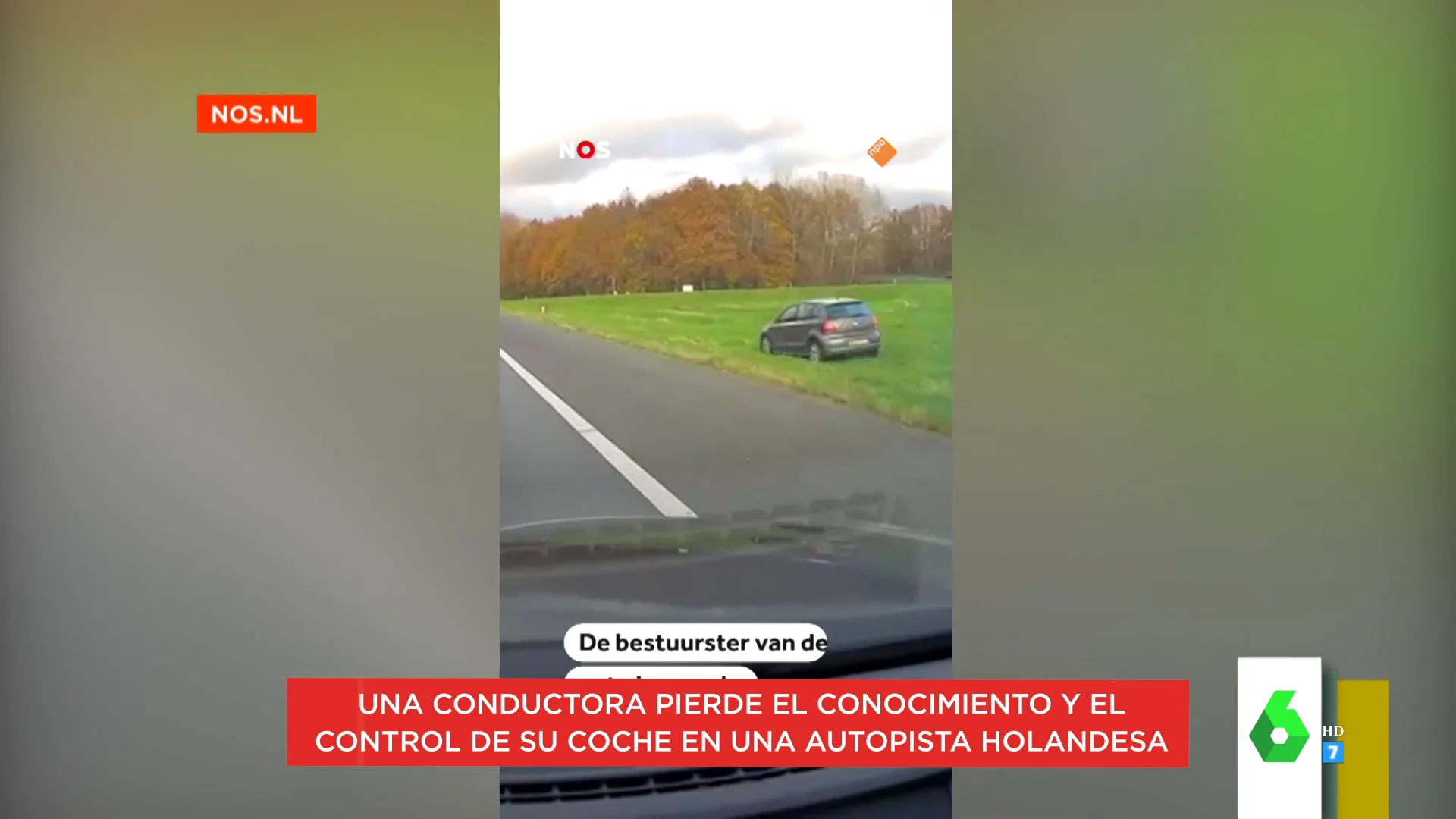 El impactante momento en el que una conductora se desmaya y pierde el control de su vehículo