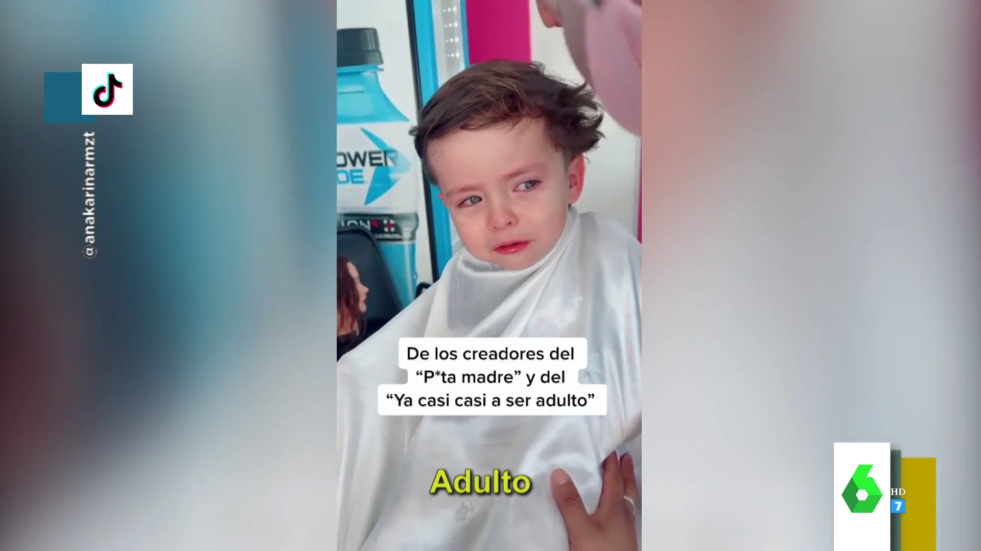 La desesperación de un niño que se anima a sí mismo mientras le cortan el pelo entre lágrimas: "Me parezco a Superman"