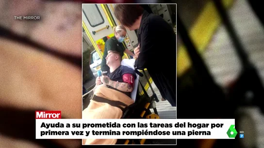 Participa por primera vez en las tareas del hogar y se rompe una pierna Participa por primera vez en las tareas del hogar y se rompe una pierna