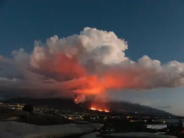 El volcán de Cumbre Vieja, en erupción