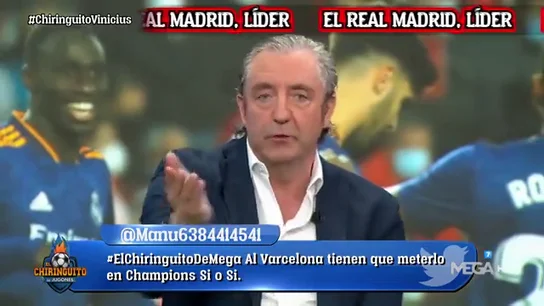 Pedrerol levanta ampollas en la bancada culé: "Vinicius es el mejor del mundo en este momento" Pedrerol levanta ampollas en la bancada culé: "Vinicius es el mejor del mundo en este momento"