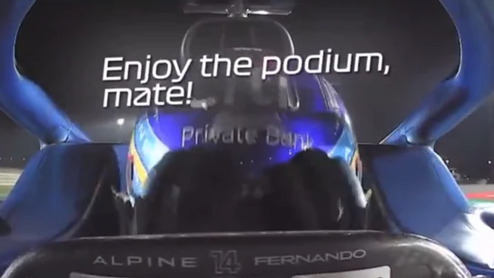 Fernando Alonso, emocionado tras su podio en Catar Fernando Alonso, emocionado tras su podio en Catar