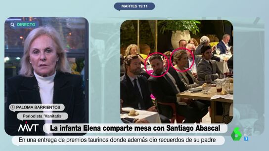 &iquest;Por qu&eacute; se sent&oacute; la infanta Elena al lado de Santiago Abascal en un acto taurino? La explicaci&oacute;n de Paloma Barrientos