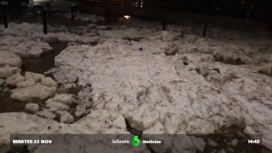 Granizada nada habitual en Alicante