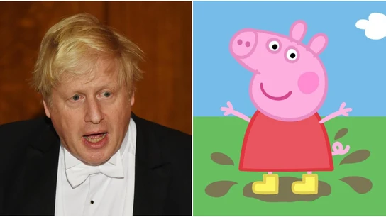 Boris Johnson pierde el hilo de su discurso y termina hablando de las virtudes de Peppa Pig Boris Johnson pierde el hilo de su discurso y termina hablando de las virtudes de Peppa Pig