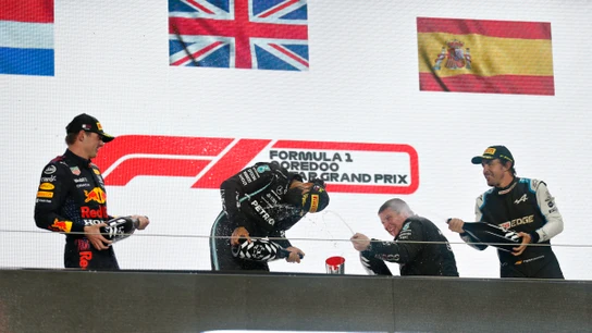 Max Vertappen, Lewis Hamilton y Fernando Alonso Max Vertappen, Lewis Hamilton y Fernando Alonso