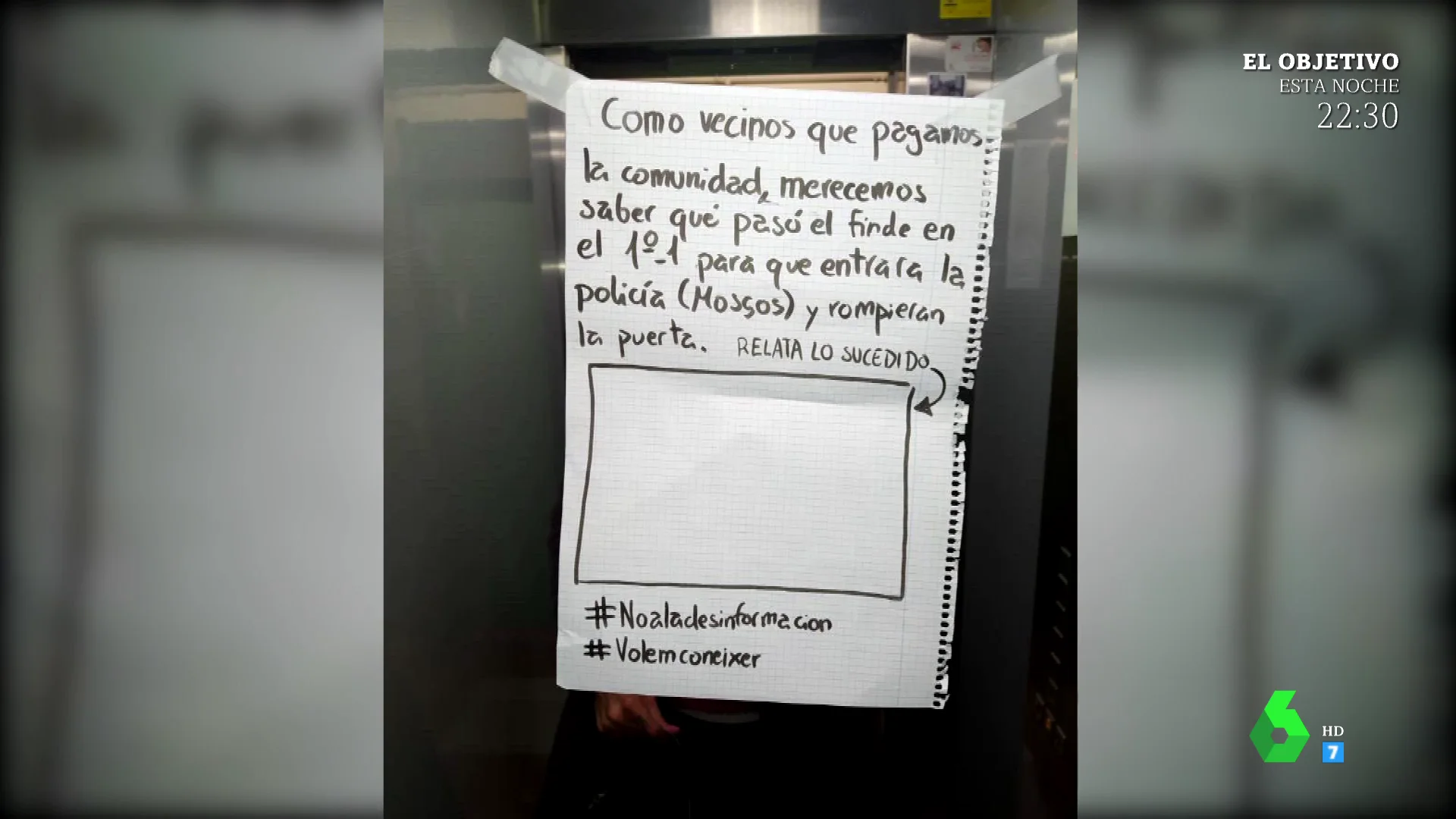 "Merecemos saber qué pasó el finde en el 1º": el surrealista cartel de una comunidad de vecinos con recuadro para respuesta incluido