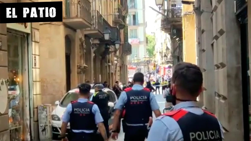 Imagen de los Mossos durante una actuación en Barcelona