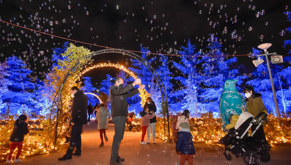 Mágicos senderos de luz en el Parque de la Navidad de España en Torrejón de Ardoz
