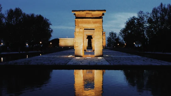 El Templo de Debod en la oscuridad El Templo de Debod en la oscuridad