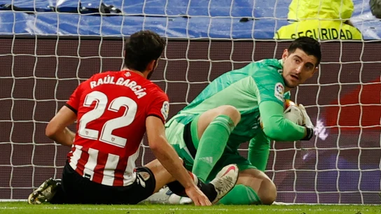 Raúl García y Thibaut Courtois Raúl García y Thibaut Courtois