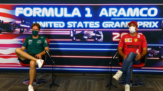 Sebastian Vettel y Carlos Sainz Sebastian Vettel y Carlos Sainz