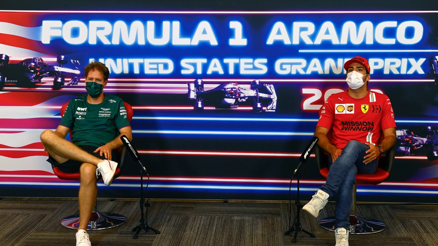 Sebastian Vettel y Carlos Sainz Sebastian Vettel y Carlos Sainz