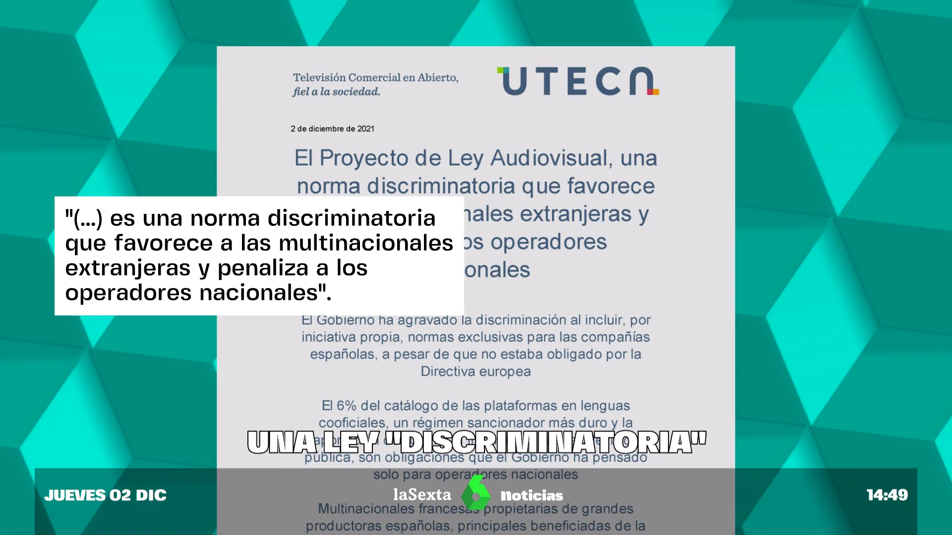 Comunicado de UTECA