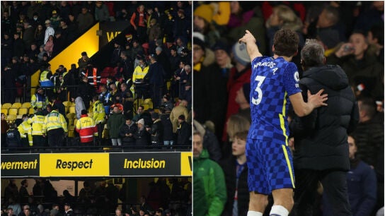 Marcos Alonso alerta de un infarto en la grada