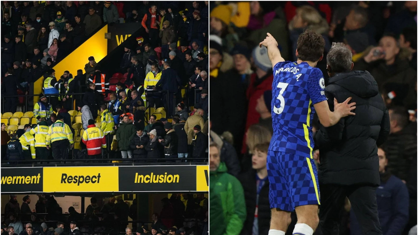 Marcos Alonso alerta de un infarto en la grada Marcos Alonso alerta de un infarto en la grada