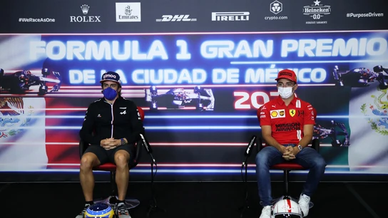 Fernando Alonso y Charles Leclerc Fernando Alonso y Charles Leclerc