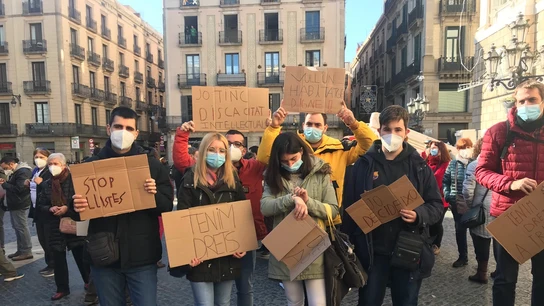 Protesta de las personas con discapacidad en Barcelona Protesta de las personas con discapacidad en Barcelona