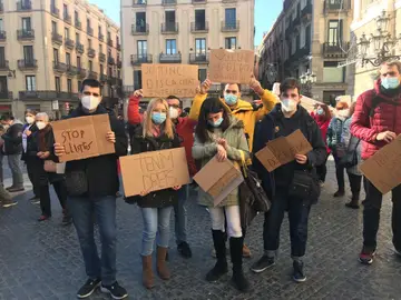 Protesta de las personas con discapacidad en Barcelona