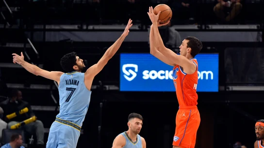 Santi Aldama, durante el partido entre Memphis y Oklahoma Santi Aldama, durante el partido entre Memphis y Oklahoma