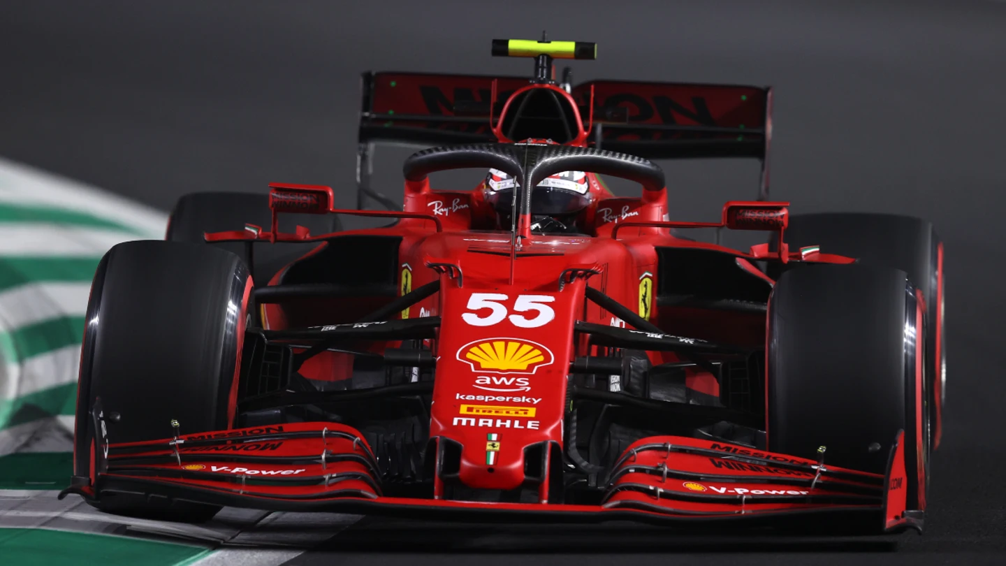 Carlos Sainz, con el Ferrari en Yeda Carlos Sainz, con el Ferrari en Yeda