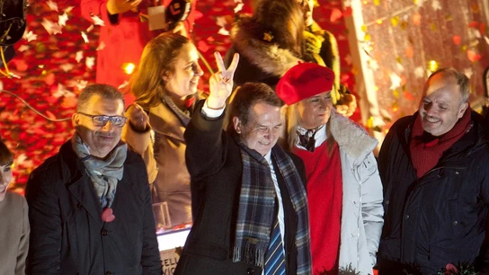 El alcalde de Vigo, Abel Caballero, durante el encendido de las luces de Navidad El alcalde de Vigo, Abel Caballero, durante el encendido de las luces de Navidad