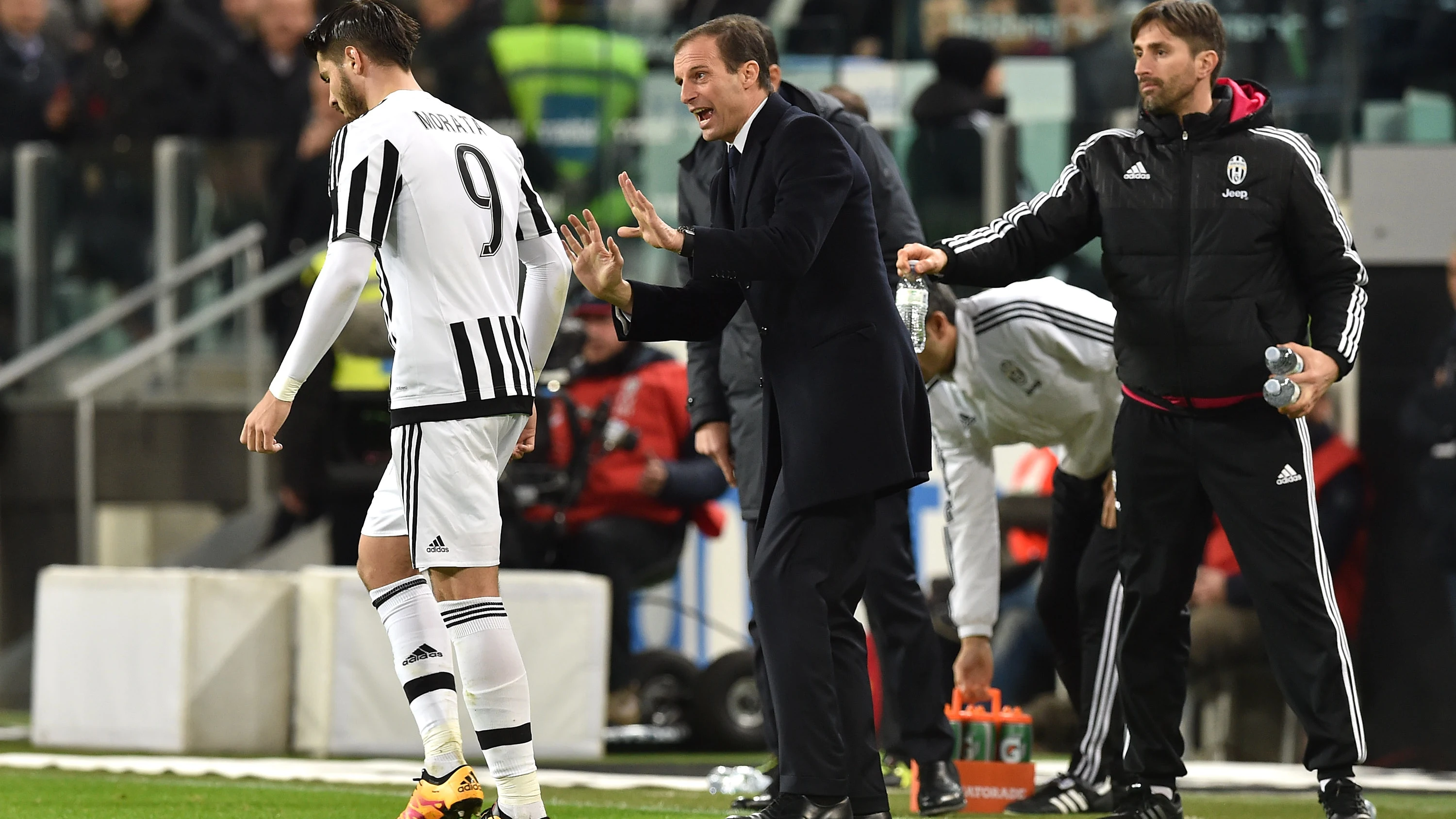 Morata y Allegri