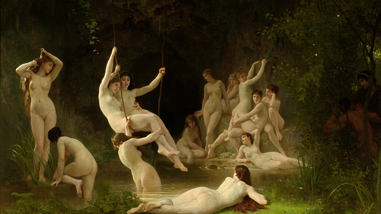 The_Nymphaeum, pintura de William-Adolphe Bouguereau