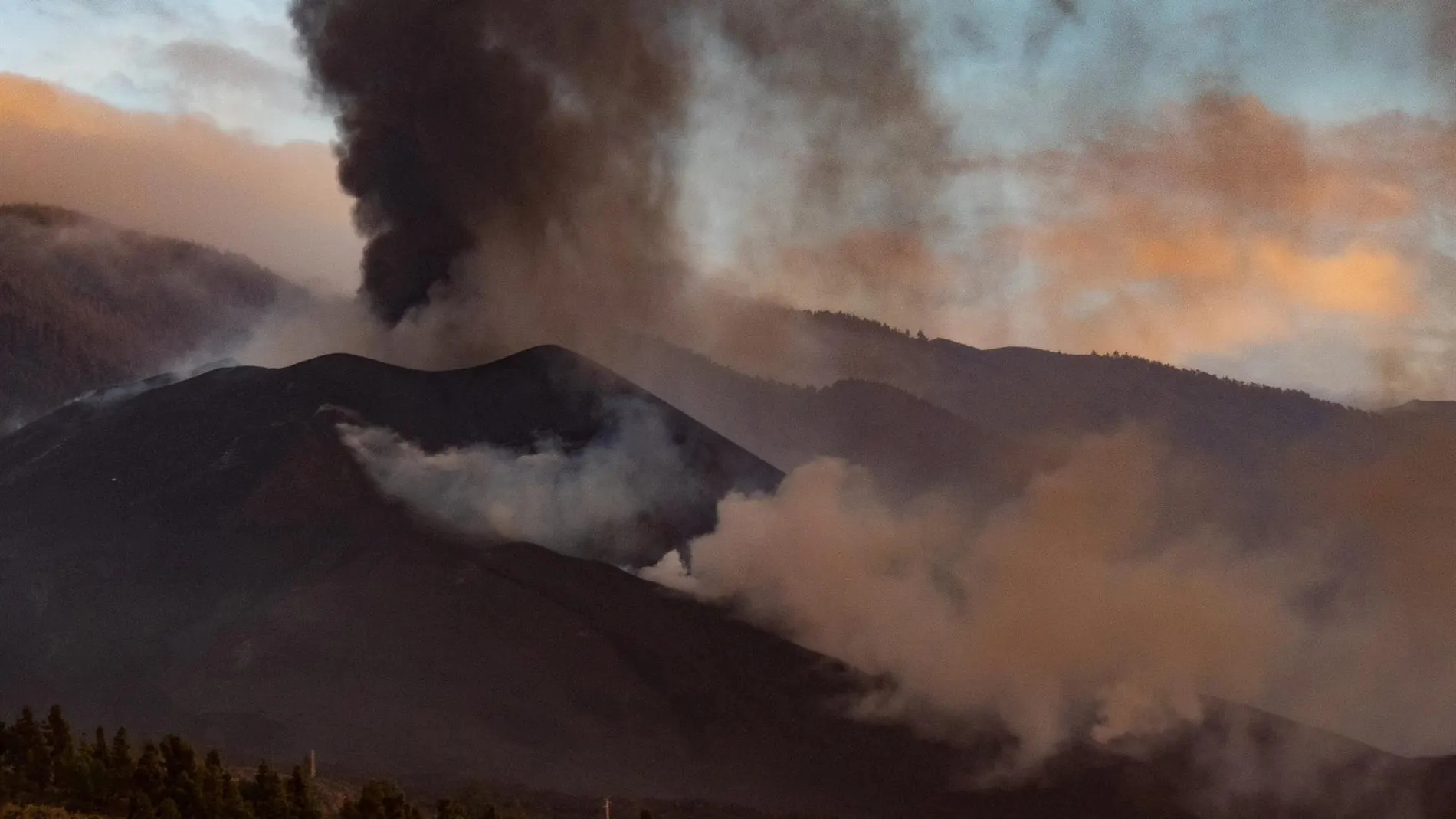 Imagen del volcán de La Palma a 7 de diciembre