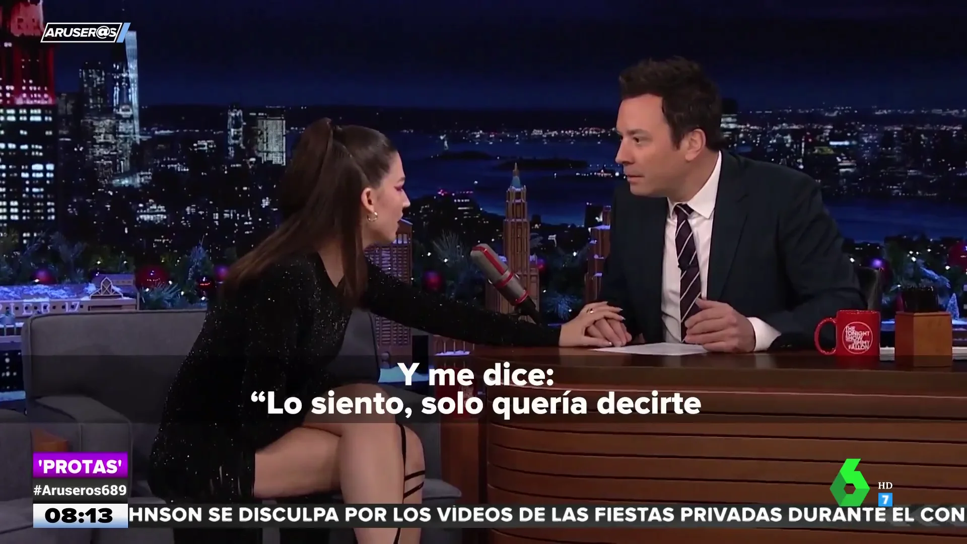 Úrsula Corberó y Jimmy Fallon