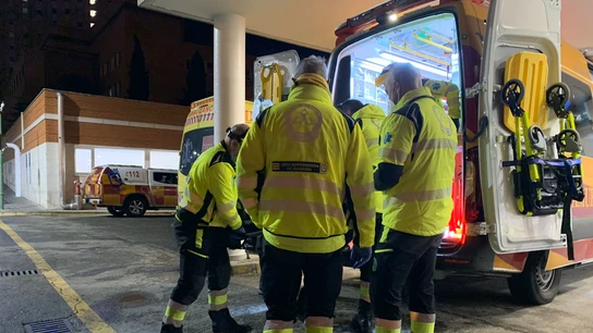 El herido a su llegada al hospital El herido a su llegada al hospital